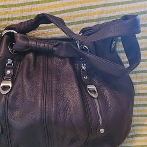 BRUCE MAKOWSKY BROWN LEATHER TOTE W/ LOTS OF ORGANIZATION- 13 X 18 X 3